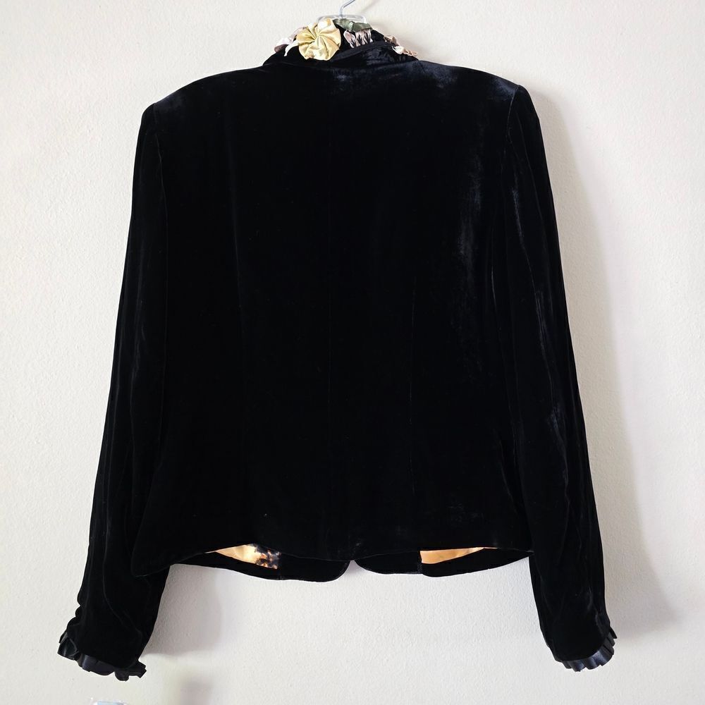 WDNY Silk Velvet Embellished Blazer Jacket Lined Size 6 Wimsigoth Y2k‎  Formal - Picture 9 of 9